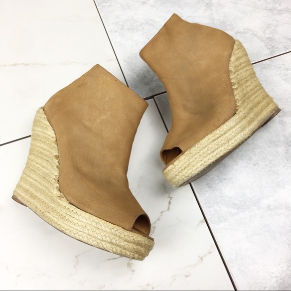 Jeffrey Campbell Shoes - JEFFREY CAMPBELL Tan Espadrille Braided Wedges 8